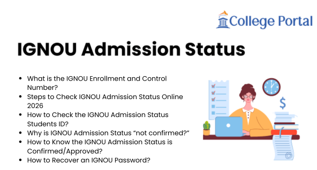 IGNOU Admission Status 2026: Login, Check Online with Control Number, Students ID & Enrollment Number
