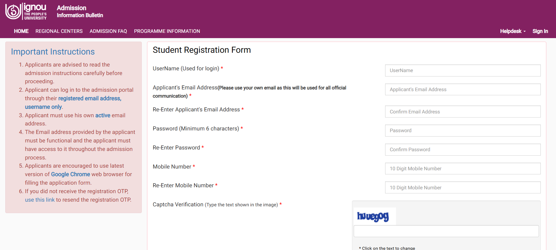 IGNOU Admission 2026 July Session